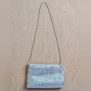 Vintage Silver Metal Formal Evening Bag Purse or Clutch Chain Strap